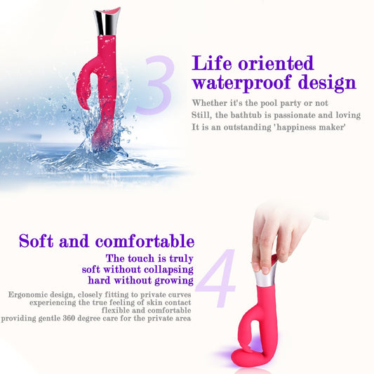 Dream Supercharged Silicone Rabbit Rechargeable G-spot Vaginal Sex- Toy Female